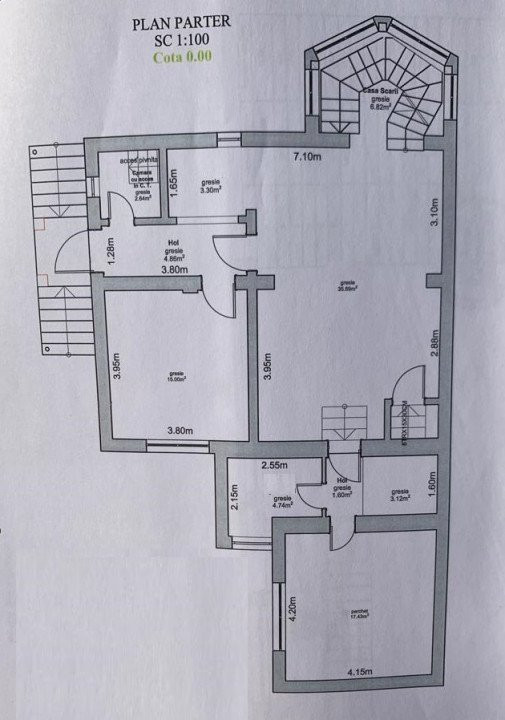 COMISION 0% Casa individuala cu 11 camere 570 mp teren in Piata Cluj